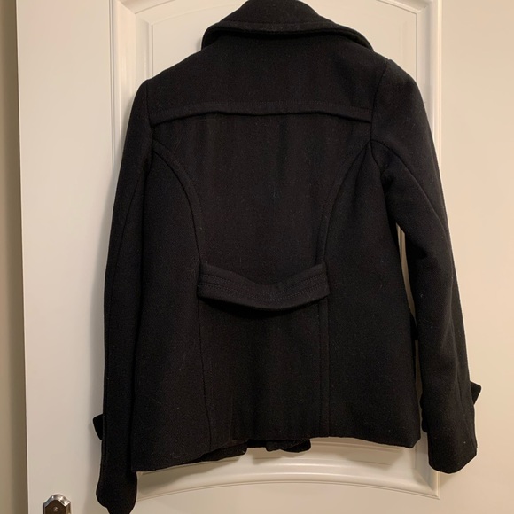 American Eagle Black Peacoat - Picture 3 of 3